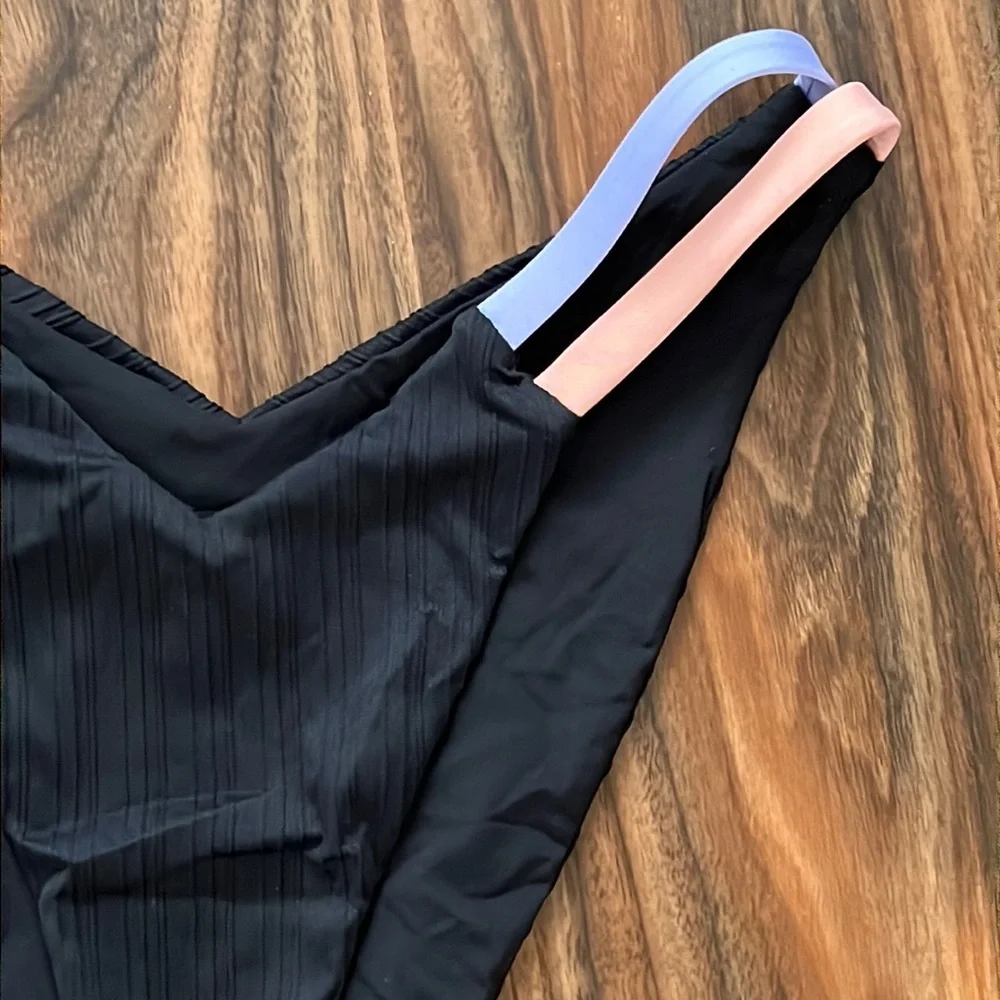 NWOT Hurley High Leg Ribbed Bikini Bottom